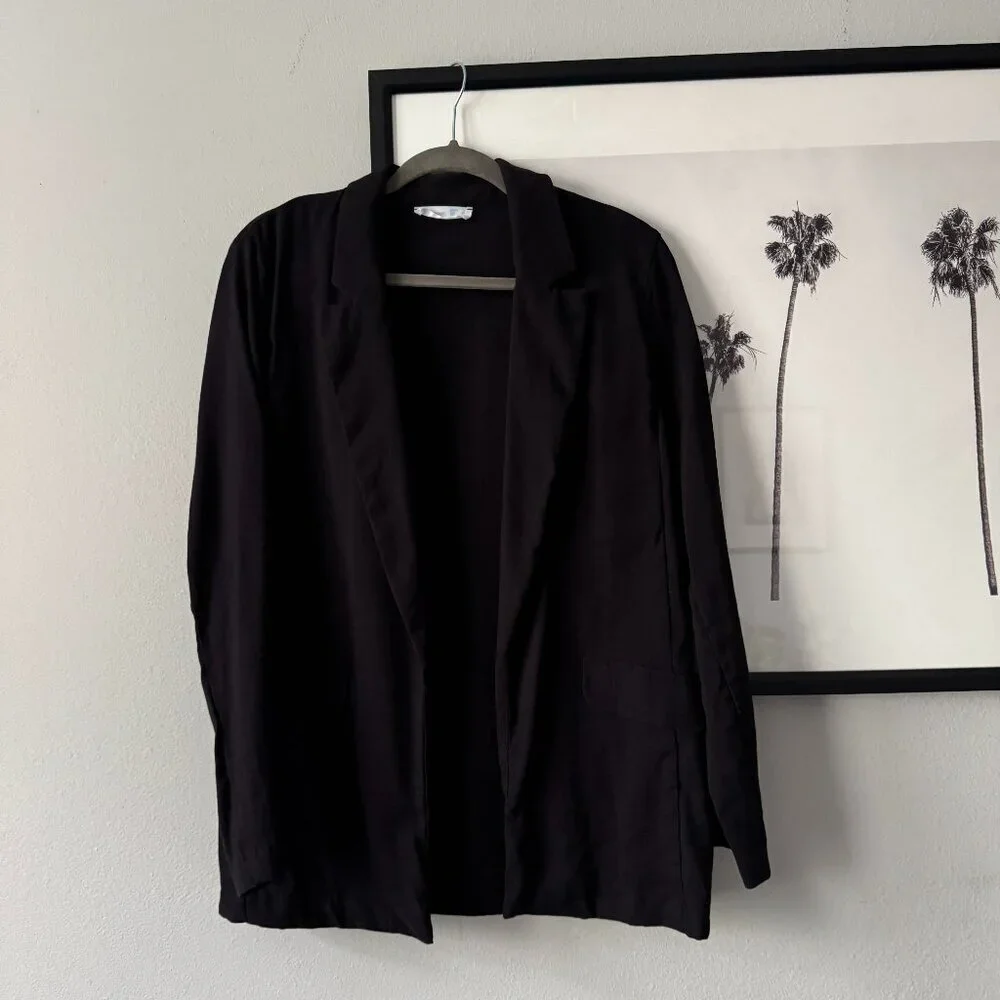 Primark | EUC Oversized Relaxed Fit Blazer Jacket in Black Size 8